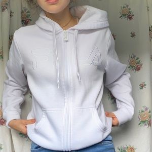 White FILA zip up hoodie